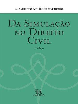 cover image of Da Simulação no Direito Civil--3ª Edição